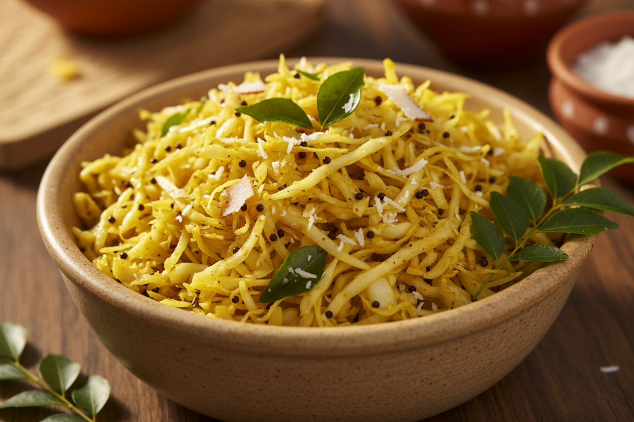 Cabbage Poriyal